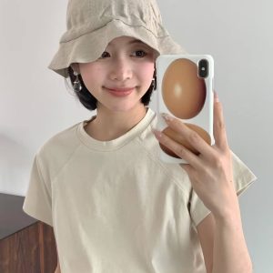 EGG森女系透氣荷葉邊漁夫帽