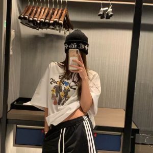 休閒風三條槓槓運動棉短褲